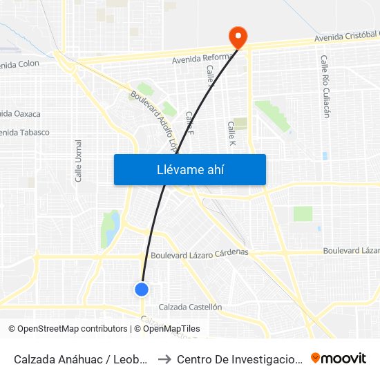 Calzada Anáhuac / Leobardo De La Cruz to Centro De Investigaciones Culturales map