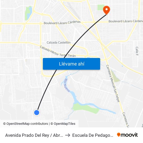 Avenida Prado Del Rey / Abres to Escuela De Pedagogia map