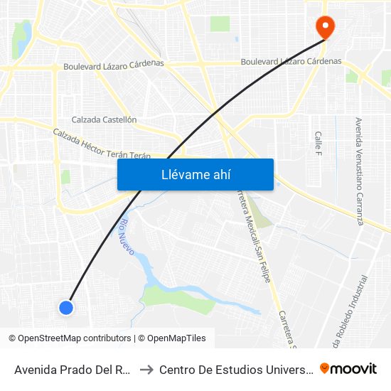 Avenida Prado Del Rey / Redondela to Centro De Estudios Universitarios Xochicalco map