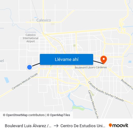 Boulevard Luis Álvarez / Avenida Arqueólogos to Centro De Estudios Universitarios Xochicalco map