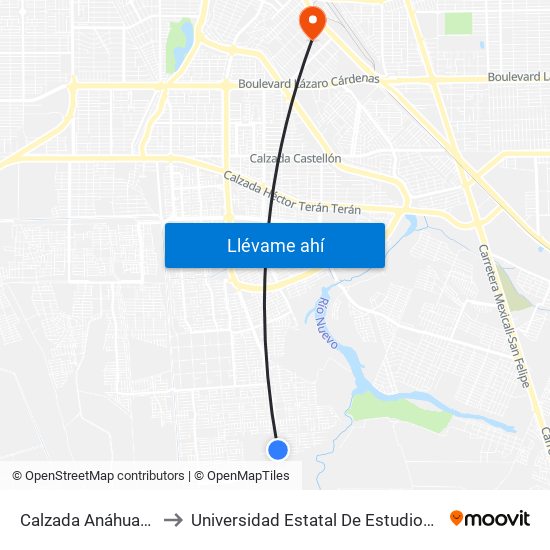 Calzada Anáhuac / Ferrol to Universidad Estatal De Estudios Pedagogicos map