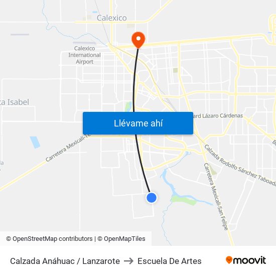 Calzada Anáhuac / Lanzarote to Escuela De Artes map