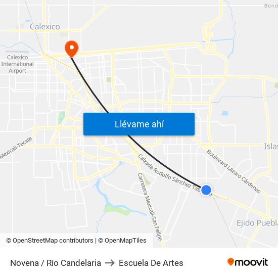 Novena / Río Candelaria to Escuela De Artes map