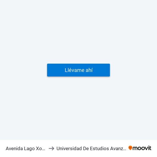 Avenida Lago Xochimilco / Cuarta to Universidad De Estudios Avanzados Campus Cuauhtemoc map