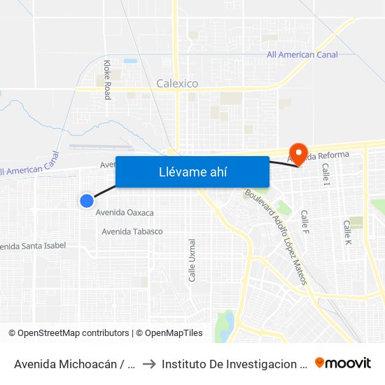 Avenida Michoacán / Bahía De San Jorge to Instituto De Investigacion Y Desarrollo Educativo map