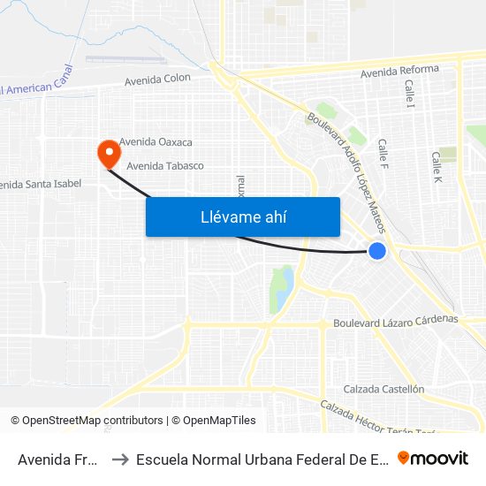 Avenida Francisco Sarabia / Calera to Escuela Normal Urbana Federal De Educacion Preescolar Estefania Casta�Eda Y Nu�Ez De Caceres map