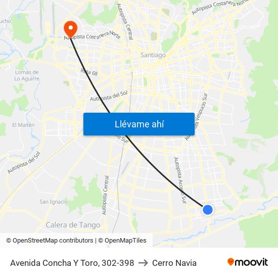 Avenida Concha Y Toro, 302-398 to Cerro Navia map