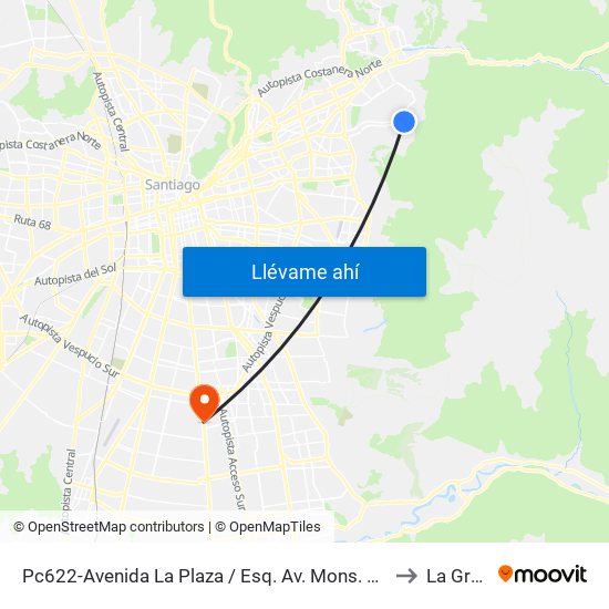 Pc622-Avenida La Plaza / Esq. Av. Mons. A. Del Portillo to La Granja map