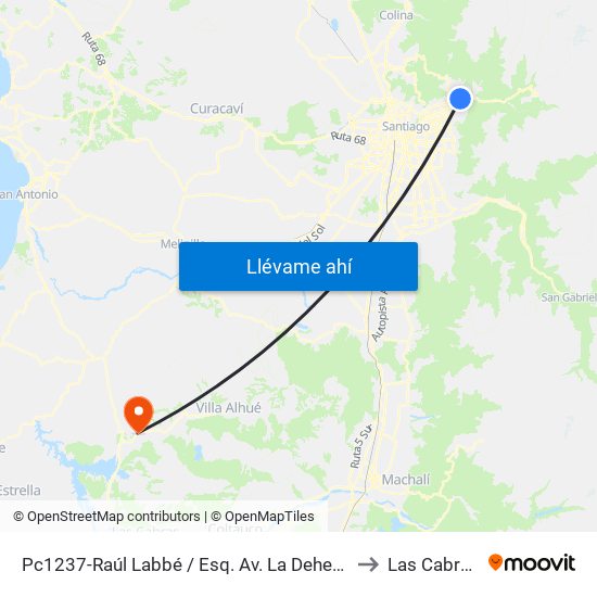 Pc1237-Raúl Labbé / Esq. Av. La Dehesa to Las Cabras map