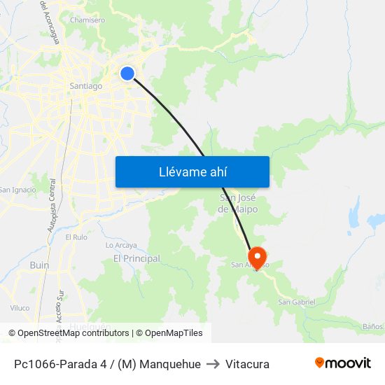 Pc1066-Parada 4 / (M) Manquehue to Vitacura map