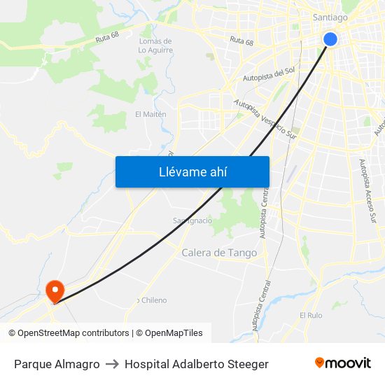Parque Almagro to Hospital Adalberto Steeger map