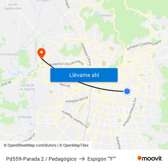 Pd559-Parada 2 / Pedagógico to Espigón ""F"" map