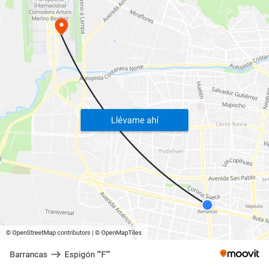 Barrancas to Espigón ""F"" map
