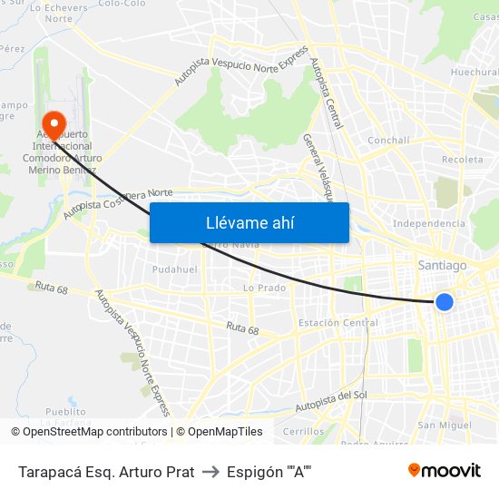 Tarapacá Esq. Arturo Prat to Espigón ""A"" map