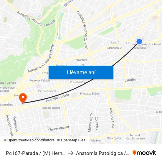 Pc167-Parada / (M) Hernando De Magallanes to Anatomía Patológica / Lab Microbiología map