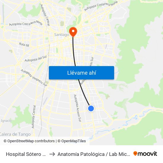 Hospital Sótero Del Río to Anatomía Patológica / Lab Microbiología map