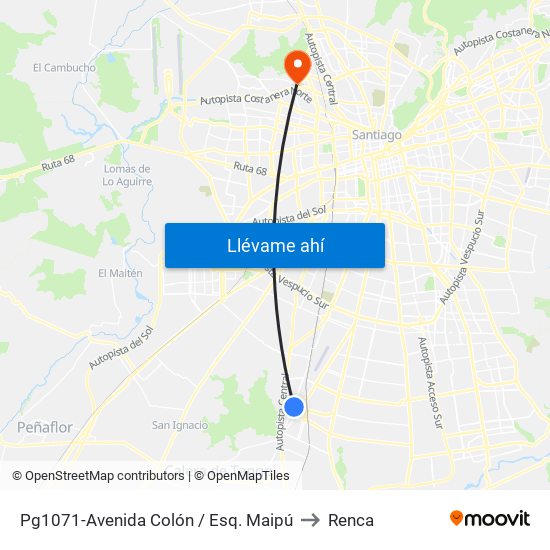 Pg1071-Avenida Colón / Esq. Maipú to Renca map