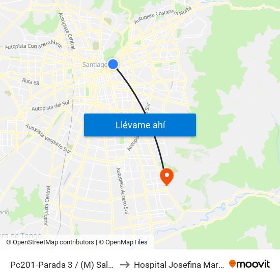 Pc201-Parada 3 / (M) Salvador to Hospital Josefina Martínez map