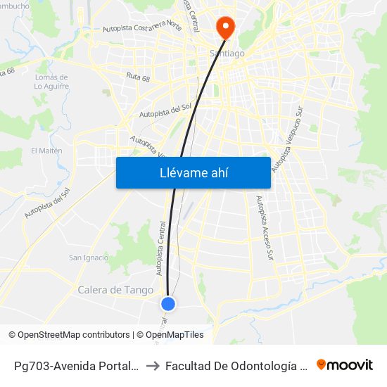 Pg703-Avenida Portales / Esq. Regina Gálvez to Facultad De Odontología De La Universidad De Chile map