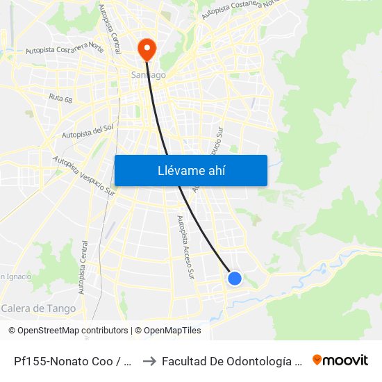 Pf155-Nonato Coo / Esq. Domingo Tocornal to Facultad De Odontología De La Universidad De Chile map