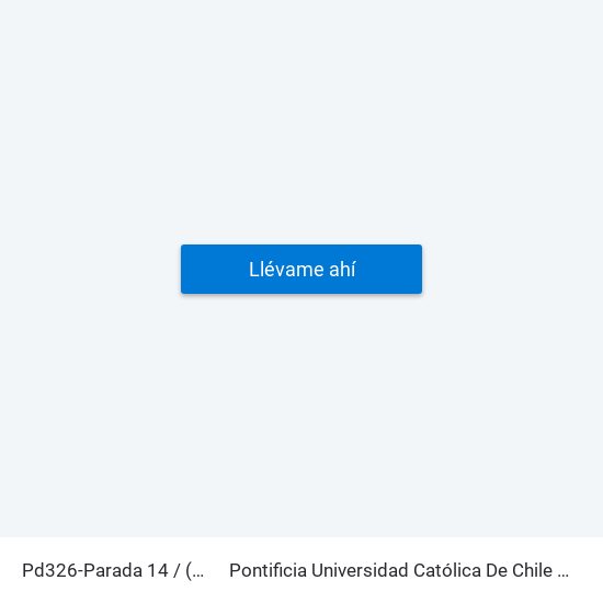 Pd326-Parada 14 / (M) Irarrázaval to Pontificia Universidad Católica De Chile - Campus Lo Contador map
