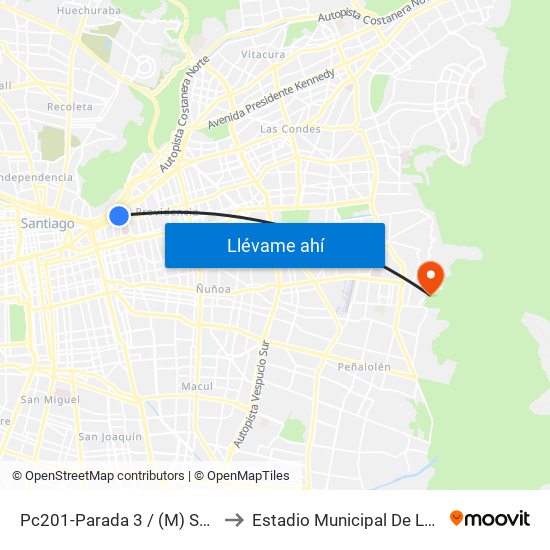 Pc201-Parada 3 / (M) Salvador to Estadio Municipal De La Reina map