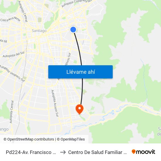 Pd224-Av. Francisco Bilbao / Esq. Av. S. Elcano to Centro De Salud Familiar San Alberto Hurtado (Cesfam) map