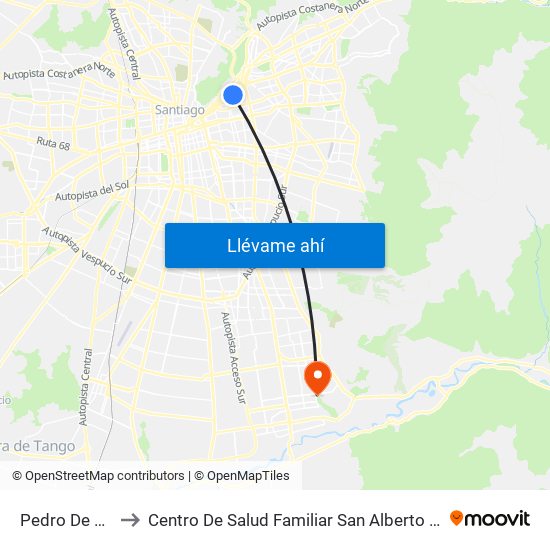 Pedro De Valdivia to Centro De Salud Familiar San Alberto Hurtado (Cesfam) map