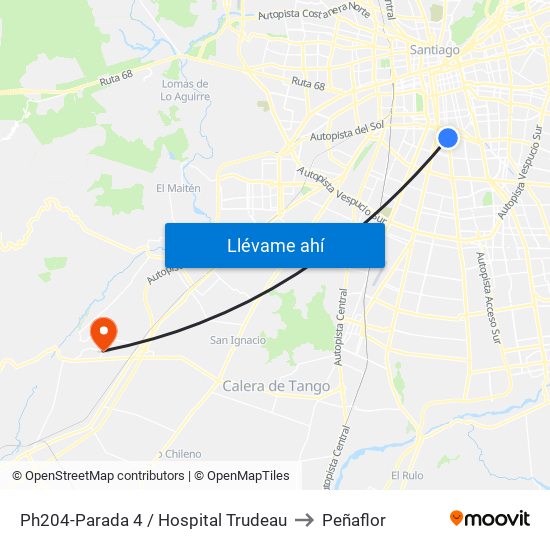 Ph204-Parada 4 / Hospital Trudeau to Peñaflor map