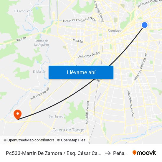 Pc533-Martín De Zamora / Esq. César Cascabel to Peñaflor map