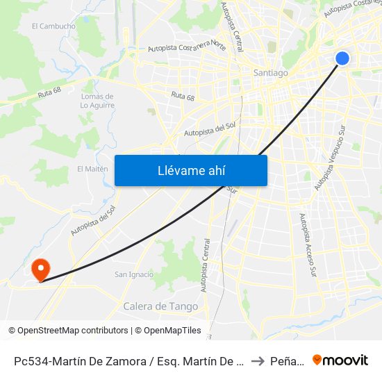 Pc534-Martín De Zamora / Esq. Martín De Zamora Int to Peñaflor map