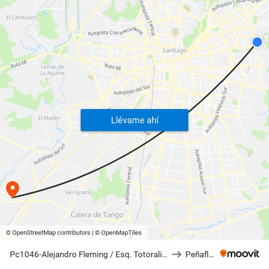 Pc1046-Alejandro Fleming / Esq. Totoralillo to Peñaflor map
