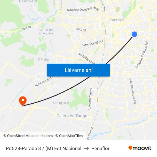 Pd528-Parada 3 / (M) Est.Nacional to Peñaflor map