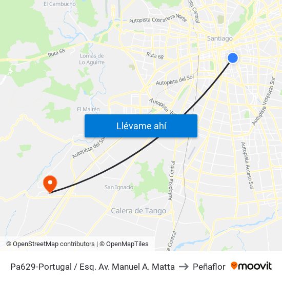 Pa629-Portugal / Esq. Av. Manuel A. Matta to Peñaflor map