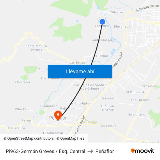 Pi963-Germán Greves / Esq. Central to Peñaflor map
