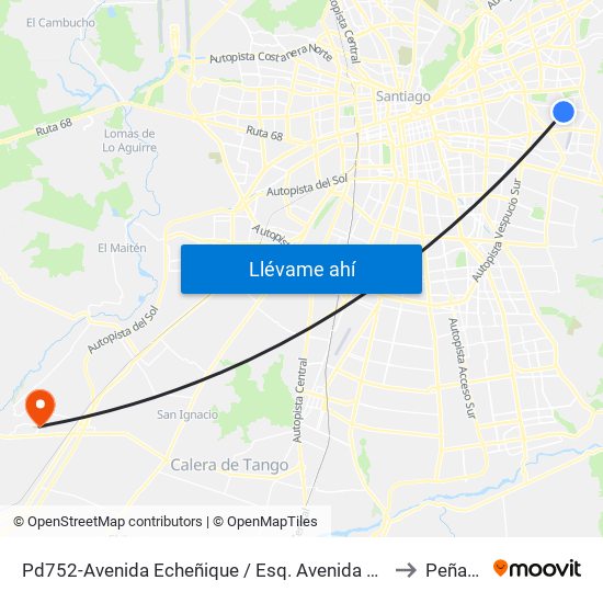 Pd752-Avenida Echeñique / Esq. Avenida Echeñique to Peñaflor map