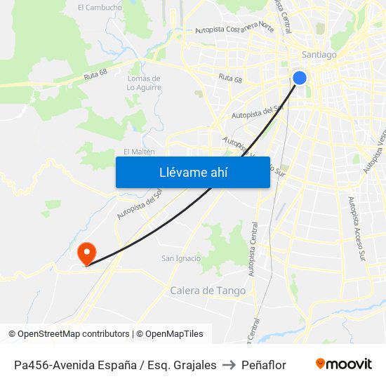 Pa456-Avenida España / Esq. Grajales to Peñaflor map