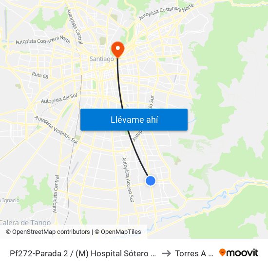 Pf272-Parada 2 / (M) Hospital Sótero Del Río to Torres A Y B map