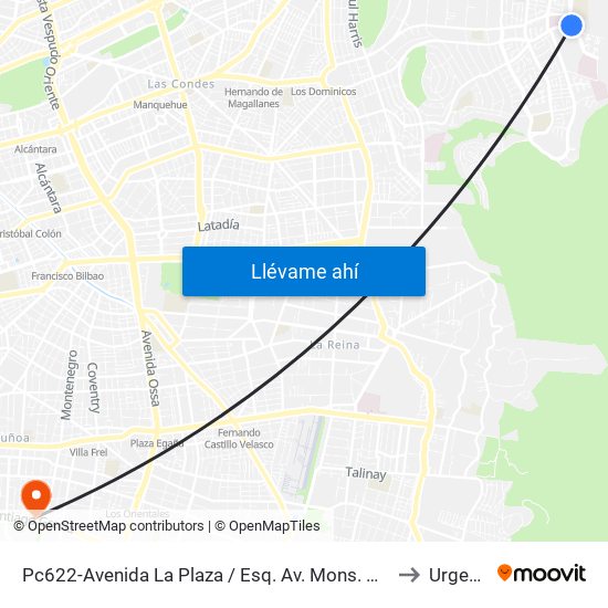Pc622-Avenida La Plaza / Esq. Av. Mons. A. Del Portillo to Urgencia map