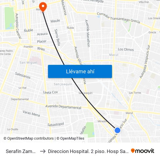 Serafín Zamora, 153 to Direccion Hospital. 2 piso. Hosp San Borja Arriaran. map