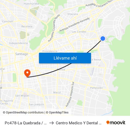 Pc478-La Quebrada / Esq. La Escuela to Centro Medico Y Dental Miguel Leon Prado map