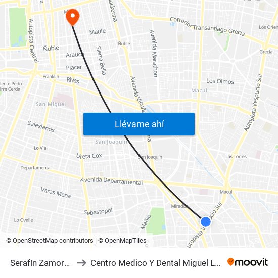 Serafín Zamora, 153 to Centro Medico Y Dental Miguel Leon Prado map