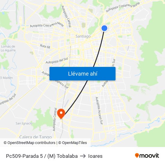 Pc509-Parada 5 / (M) Tobalaba to Ioares map