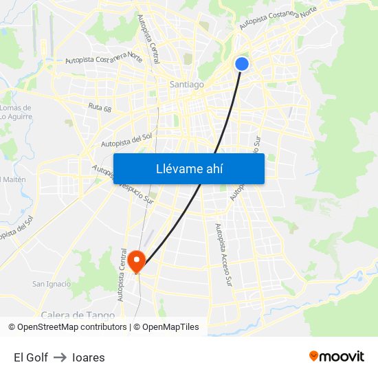 El Golf to Ioares map