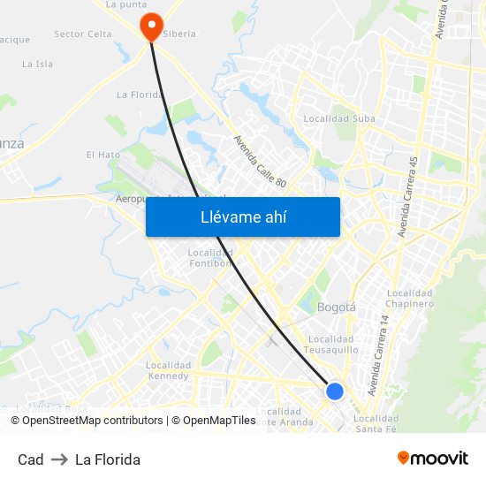 Cad to La Florida map