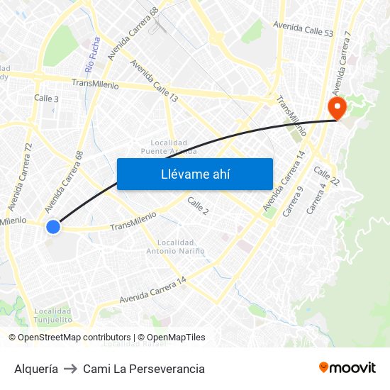 Alquería to Cami La Perseverancia map