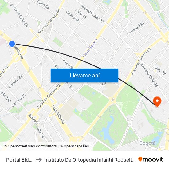 Portal Eldorado to Instituto De Ortopedia Infantil Rooselt Cede Propace map