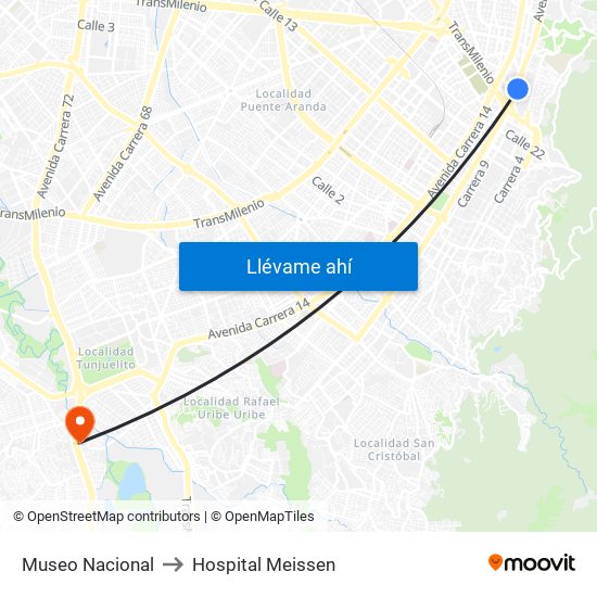 Museo Nacional to Hospital Meissen map