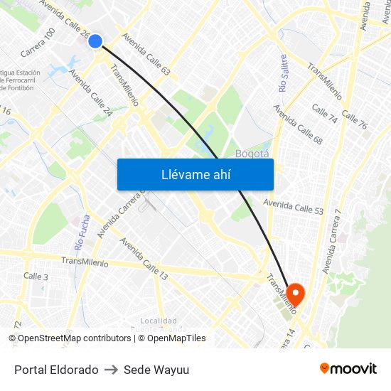 Portal Eldorado to Sede Wayuu map