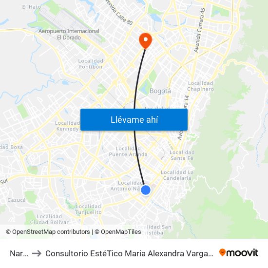 Nariño to Consultorio EstéTico Maria Alexandra Vargas Salud y Belleza map